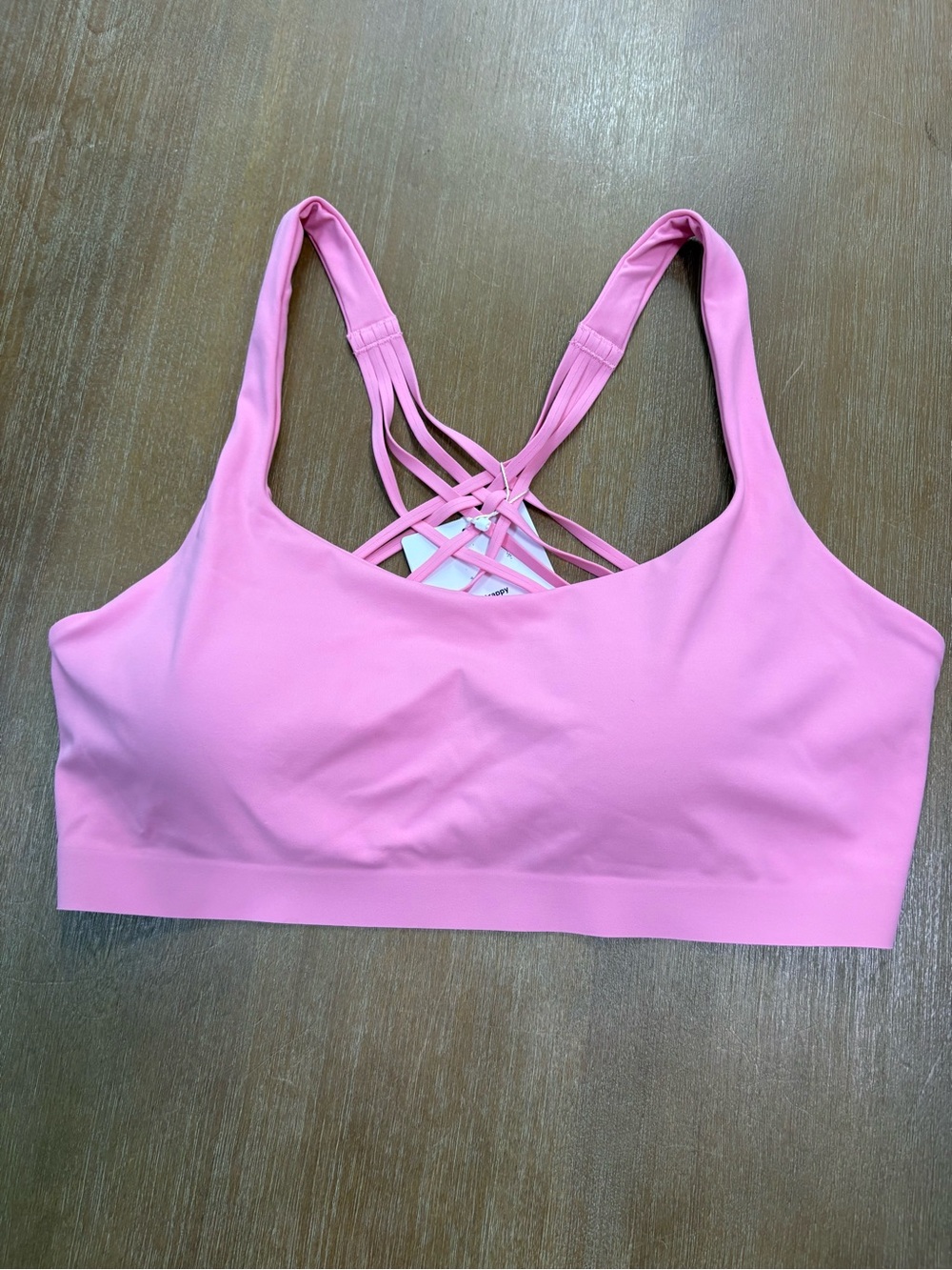 lululemon athletica Light Pink Strappy Back Seamless Sports Bra